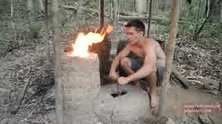 ホモと学ぶ簡素化された送風機・炉実験.Primitive Technology