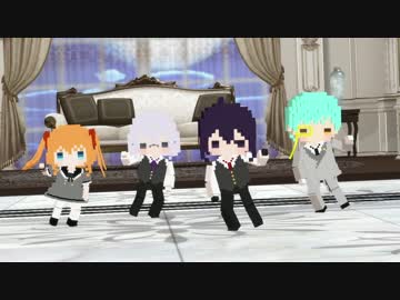 【MMD刀剣乱舞】Pusse cafe【ドットな一・乱・鯰・骨】