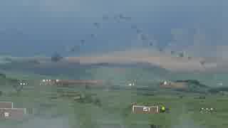 2017自衛隊総火演習　特科大隊　着弾による富士山