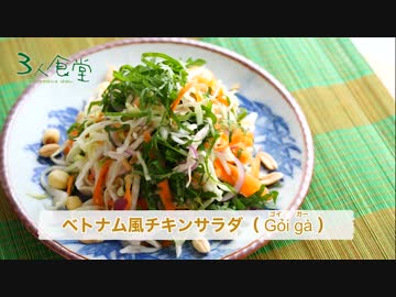 【３人食堂】ベトナム風チキンサラダ【シークリゾットトイキ】三品目