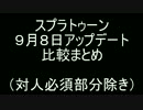 ９月８日アップデート前後をザックリ比較してみた
