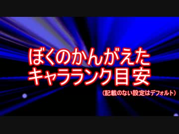【MUGEN】ぼくのかんがえたキャラランク目安　凶～狂【リク受付終了】