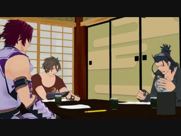 【MMD刀剣乱舞】あるラジオの収録風景【三名槍】