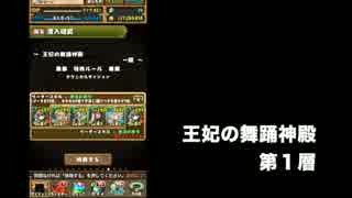 【パズドラ】王妃の舞踊神殿　１層【じゅうじ】