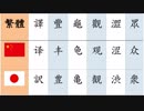 こんなに違う、日本の略体字と中国の簡体字