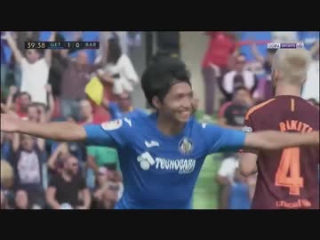 FULLで柴崎得点(前半) ≪17-18ラ・リーガ：第4節≫ ヘタフェ vs バルセロナ