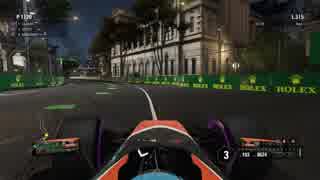 F1 2017 マクラーレンホンダで走ってみました。（シンガポールGP練習編）