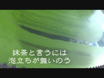 抹茶の様な池