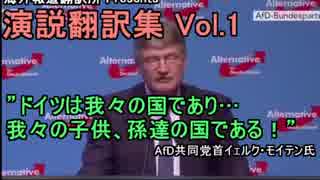 演説翻訳集 vol.1 ドイツ右派政党AfD共同代表イェルク・モイテン氏