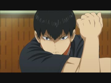 影山がぴょんぴょんしているだけの動画
