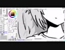 「SpeedPaint」アニメの女の子「と無理ちゃん」のドロウイング。