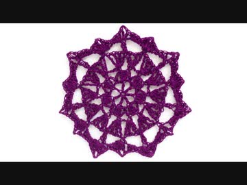 60分以内に即興で編み図を描きつつモチーフを編んでみる