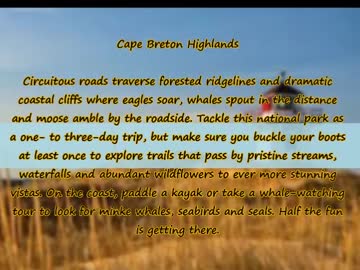 Nova Scotia, New Brunswick & Prince Edward Island's Top 5 Spots