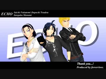 【MMD】福富＆東堂＆真波＜ECHO＞【弱虫ペダル】