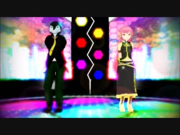 【巡音ルカと狼音アロ】ハッピーシンセサイザ【VOCALOID/UTAUカバー＋MMD】