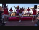 ツエーゲン金沢　夏色のナンシーを踊るナンシーとヤサガラス