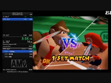 【64実機2位】マリオテニス64　トーナメントRTA　11分17秒【ニコ生TS録画】