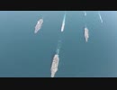 米空母　3隻　海上自衛隊との共同訓練の様子