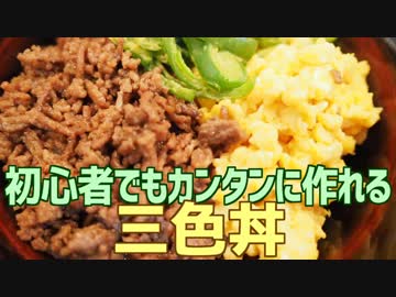 初心者でもカンタンに作れる 三色丼