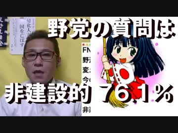 野党の質問は非建設的=76.1％（FNN調査）もはや野盗／北朝鮮兵が亡命