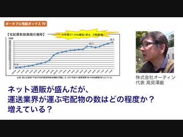 ポータブル宅配ボックスTV｜運送業界が運ぶ宅配物の数はどの程度か？