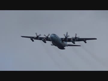 2017　岐阜基地航空祭　航過機動（Ｃ－１３０Ｈ）