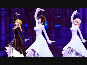 【東方着せ替えMMD】着せ替え霊夢、魔理沙、アリスでECHO【第1席】