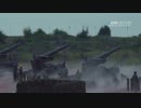 [台湾]155mmカノン砲,105mm,203mm榴弾砲実弾射撃
