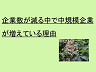 企業数が減る中で中規模企業が増えている理由