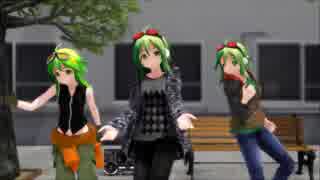 【MMD】GUMI3人でWAVE【寒くなりました】