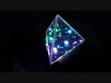 ハーフミラーによる立体万華鏡