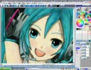 Pixiaで初音ミク描いたよ