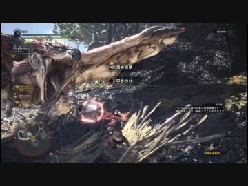 [擬似1080p画質テスト]MHWβ　ハンマー　リオレウスソロ討伐