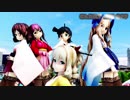 【MMD艦これ】神風型5人でCarry Me Off　ニーソガーターローアングルVer.