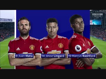 ≪17-18EPL：第18節≫ ウェスト・ブロムウィッチ vs マンチェスター・ユナイテッド