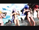 【MMD】Girls Tda式 Miku Rin GUMI Haku Teto Bikini version 1080p