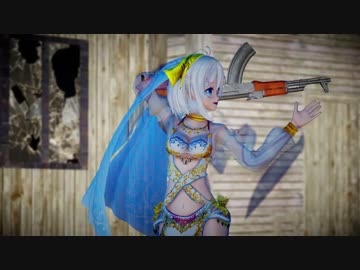 【MMD】電脳少女シロとAK-47で「極楽浄土」【カメラ固定】