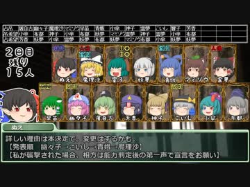 ゆっくり長期人狼０４　シンレイビョウ村　２日目後半
