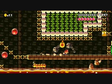 マリオメーカー クリア率0.06% 240秒鬼畜スピランをひっそり実況16