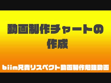 動画制作チャートの作成