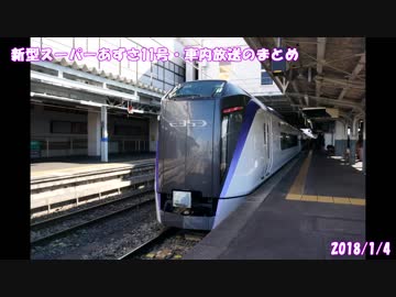 〖新型〗スーパーあずさ11号・自動放送をまとめてみた。〖E353系〗