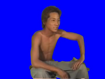 膝に手を付いて喋るマジメ君BB