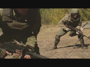 ドネツク共和国軍スパルタ大隊のPKM射手訓練