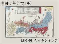 享保6年(1721年) 律令国(旧国) 人口ランキング