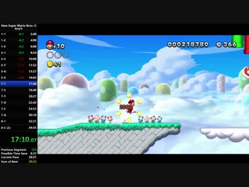 【RTA】New スーパーマリオブラザーズ U "Any%" in 39m 26 【WR】