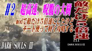 【実況】MODで敵だけ５倍速にしたけどチート使って軽く攻略する【ダークソウル３】＃2