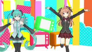 【MMD】橘夏恋さんと初音ミクで「ビバハピ」