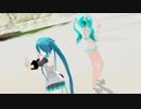 [MMD]水着あぴミクとゆきはね式ミクが『プラチナ』-shin'in future Mix-踊った