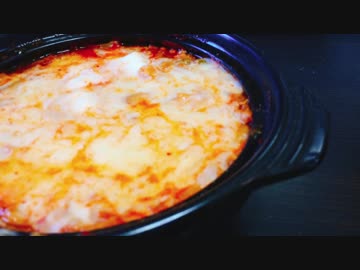 酒の肴の納豆キムチーズ鍋