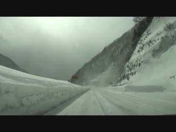 【車載動画】雪化粧の大峠を走る【国道121号】